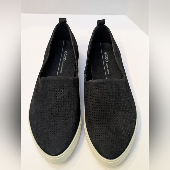 Ecco Shoes - ECCO Women's Gillian Slip On Black Leather Comfort Shoes 10/41 Flat Loafers X1